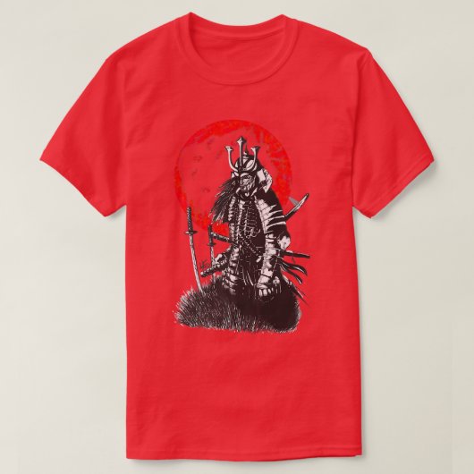 ダークサムライ日本のー戦士ソード武術アーツ Tシャツ (デザイン正面)