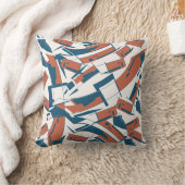 ダークサンゴターコイズ斜めピースMCMルックモチーフ クッション (ブランケット)