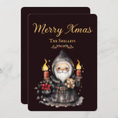 ダークサンタクリスマスホリデーカード シーズンカード (正面/裏面)