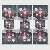 ダークサンタクロース光沢ラッピング紙 ラッピングペーパー (フラット)