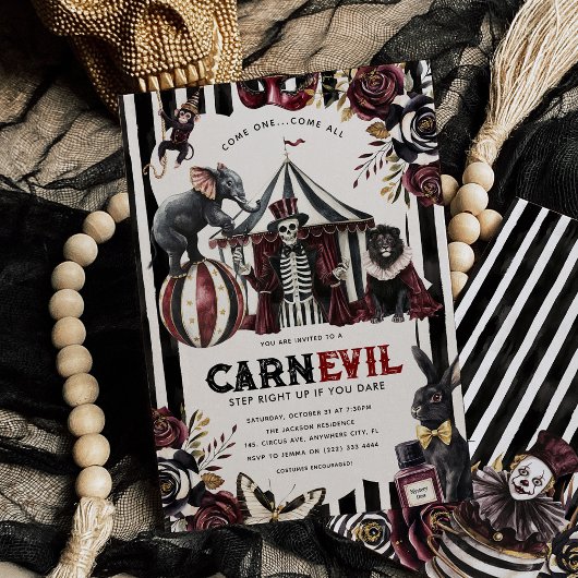ダークサーカスCARN-EVILハロウィンパーティー 招待状