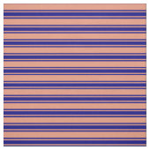 ダークサーモンとブルーカラーパターン ファブリック (見本)