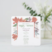 ダークサーモングリーンブルーとパープルフォークアート 招待状 (スタンド正面)