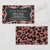 ダークサーモンヒョウ;黒板 名刺 (正面/裏面)