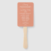 ダークサーモンフローラエレガントなウェディングプロモダングラム ハンドファン (裏面)