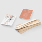 ダークサーモンフローラエレガントなウェディングプロモダングラム ハンドファン (組立なし)