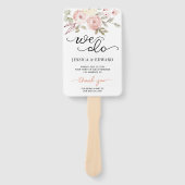 ダークサーモンフローラエレガントなウェディングプロモダングラム ハンドファン (正面)