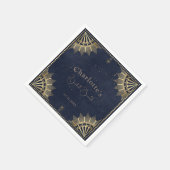 ダークシアルサンアンドムーンブライダルブルンチシャワー スタンダードカクテルナプキン (角)