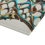 ダークシアンと金ゴールドアラベスクのカッティングボード カッティングボード (角)