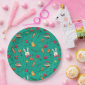 ダークシアンイースターパターン紙プレート ペーパープレート (パーティー)