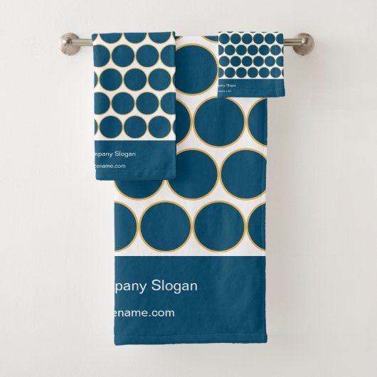 ダークシアンミニマルモダンリストモノグラムバスルーム バスタオルセット (インサイチュ)