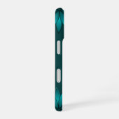 ダークシアン地のテールリーフマンダラデザイン iPhone 16ケース (右側面)