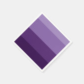 ダークシェードとライトパープルストライプパーティー スタンダードカクテルナプキン (角)