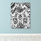 ダークシェードのフレーズ キャンバスプリント (インサイチュ (ウッドフロア))