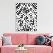 ダークシェードのフレーズ キャンバスプリント (インサイチュ (リビング))