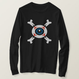 ダークシャツのアイボール&クロスボーン Tシャツ
