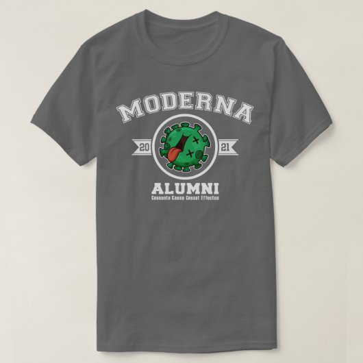 ダークシャツのモデナ同窓生 Tシャツ (デザイン正面)