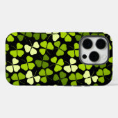 ダークシャムロックパターングリーンとブラック Case-Mate iPhoneケース (裏面 (横))