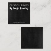 ダークシャルボードリングや輪表示ジュエリー包装 スクエア名刺 (正面/裏面)