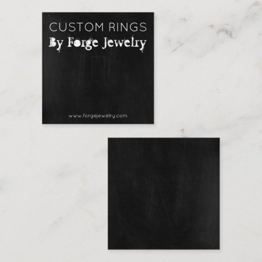 ダークシャルボードリングや輪表示ジュエリー包装 スクエア名刺 (正面/裏面)