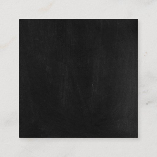 ダークシャルボードリングや輪表示ジュエリー包装 スクエア名刺 (裏面)