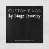 ダークシャルボードリングや輪表示ジュエリー包装 スクエア名刺 (正面)