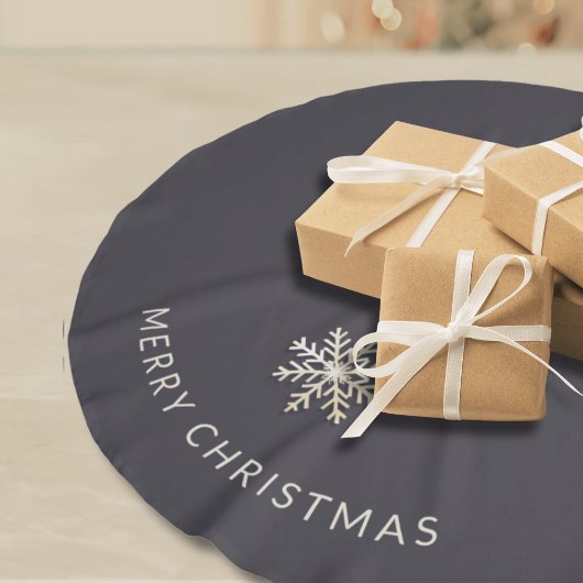 ダークシャンパンスノーフレークツリースカート ブラッシュドポリエステルツリースカート