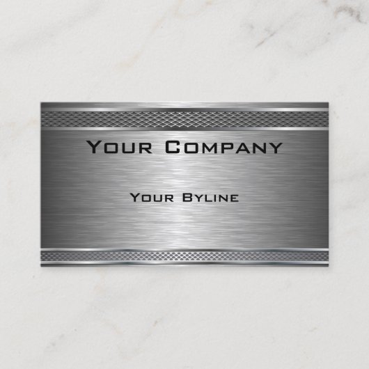 ダークシルバーブラシ付き名刺 名刺 (正面)