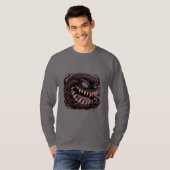ダークシンビオートエイリアンモンスタロングスリーブ Tシャツ (正面フル)