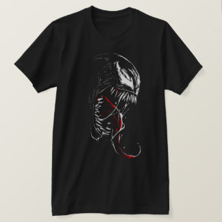 ダークシンビオート - 毒のあるモンスター 黒と赤のコミック Tシャツ