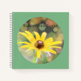 ダークシーグリーンに黒い目のスーザン花 ノートブック