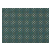 ダークシーグリーンの上品な黄金のような(紋章の)フラ・ダ・リ テーブルクロス (正面(横))