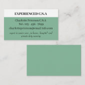 ダークシーグリーンシンプルCNA 名刺 (正面/裏面)