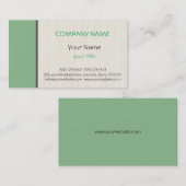 ダークシーグリーンプロフェッショナルエレガントモダン 名刺 (正面/裏面)