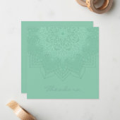 「ダークシーグリーン」マンダラ ノートカード (正面/裏面インサイチュ)