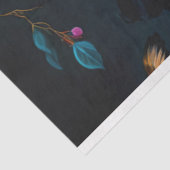 ダークシーブルーバードチノワズリーさくらんぼの花 薄葉紙 (詳細)