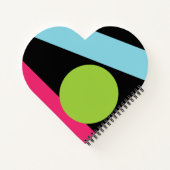 ダークジオメトリックゲストの甘い16ネオングロー ノートブック (裏面)