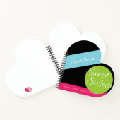 ダークジオメトリックゲストの甘い16ネオングロー ノートブック (内部)