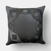 ダークジオメトリックメタル枕 クッション (裏面)