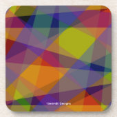 ダークジオメトリック – プラスチックコースター コースター (正面)