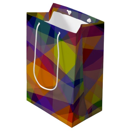 ダークジオメトリック – 抱き枕 ミディアムペーパーバッグ (正面アングル)