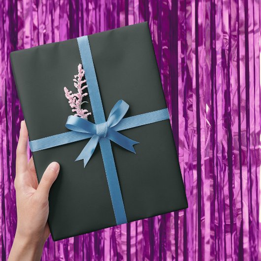 ダークジャングルグリーン無地のカラー ラッピングペーパー