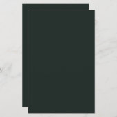 ダークジャングルグリーン無地のカラー 便箋 (正面/裏面)