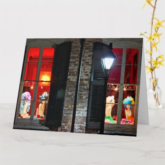 ダークジャンボグリーティングカードの後のウィッグ カード (黄色い花)