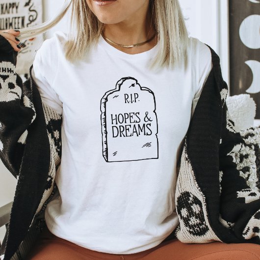 ダークジョークTシャツ 希望と夢が地獄に落ちた Tシャツ