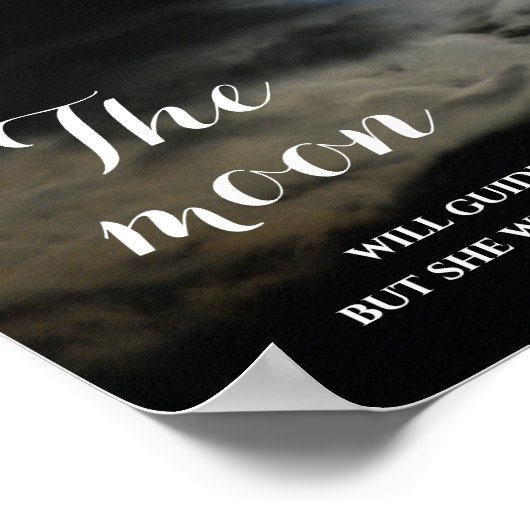 ダークスカイフルムーン感動的引用文 ポスター (角)