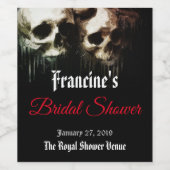 ダークスカルズ アーティスティック ゴシック ウェディング ワインラベル (シングルラベル)