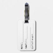 ダークスカルラゲッジタグ ラゲッジタグ (裏面縦)