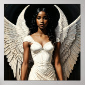 ダークスキンアートのブラックエンジェル ポスター (正面)