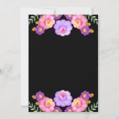 ダークスキンウーマンメキシコフローラドレスキンセアニラ 招待状 (裏面)